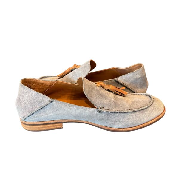 Kork-Ease Tinga Blue Suede Slip-On Tassels Loafers Womens size 8 M - Picture 5 of 10